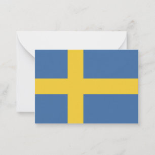 Vlag van Zweden Notitiekaartje