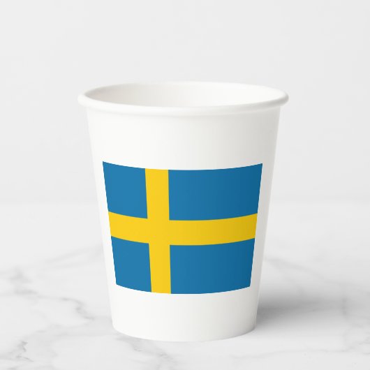 Vlag van Zweden Papieren Bekers (Voorkant)
