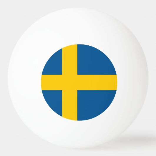Vlag van Zweden Pingpongbal (Voorkant)