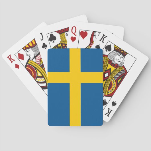 Vlag van Zweden Pokerkaarten (Achterkant)