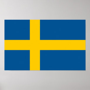 Vlag van Zweden Poster