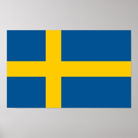 Vlag van Zweden Poster (Voorkant)