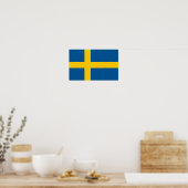 Vlag van Zweden Poster (Keuken)