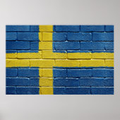Vlag van Zweden Poster (Voorkant)