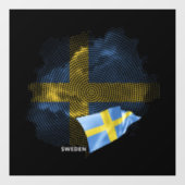 Vlag van Zweden Raamsticker (Vel)