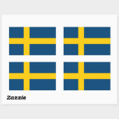 Vlag van Zweden Rechthoekige Sticker (Vel)