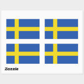 Vlag van Zweden Rechthoekige Sticker (Vel)