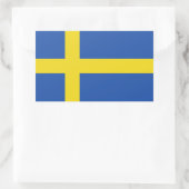 Vlag van Zweden Rechthoekige Sticker (Tas)