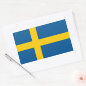 Vlag van Zweden Rechthoekige Sticker (Envelop)