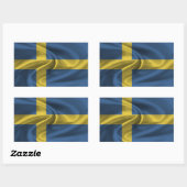 Vlag van Zweden Rechthoekige Sticker (Vel)