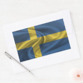 Vlag van Zweden Rechthoekige Sticker (Envelop)