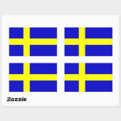 Vlag van Zweden Rechthoekige Sticker (Vel)