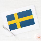 Vlag van Zweden Rechthoekige Sticker (Envelop)