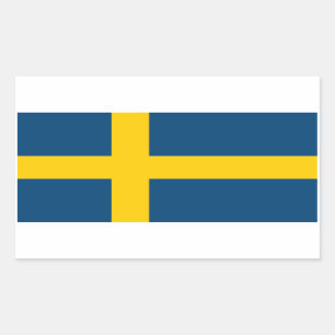 Vlag van Zweden Rechthoekige Sticker