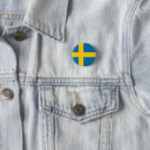 Vlag van Zweden Ronde Button 3,2 Cm (In situ)