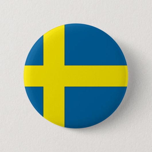 Vlag van Zweden Ronde Button 5,7 Cm (Voorkant)