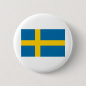 Vlag van Zweden Ronde Button 5,7 Cm (Voorkant)
