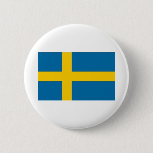 Vlag van Zweden Ronde Button 5,7 Cm (Voorkant)