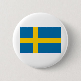 Vlag van Zweden Ronde Button 5,7 Cm