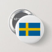 Vlag van Zweden Ronde Button 5,7 Cm (Voorkant /achterkant)