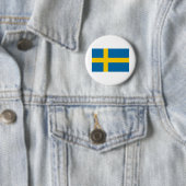 Vlag van Zweden Ronde Button 5,7 Cm (In situ)