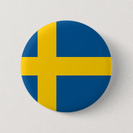 Vlag van Zweden Ronde Button 5,7 Cm