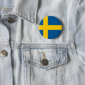 Vlag van Zweden Ronde Button 5,7 Cm (In situ)