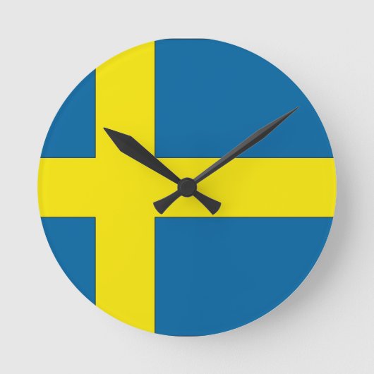 Vlag van Zweden Ronde Klok (Voorkant)