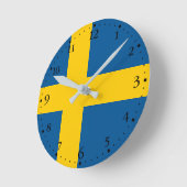 Vlag van Zweden Ronde Klok (Hoek)