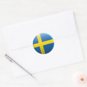 Vlag van Zweden Ronde Sticker (Envelop)