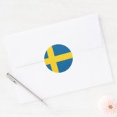 Vlag van Zweden Ronde Sticker (Envelop)