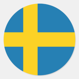 Vlag van Zweden Ronde Sticker