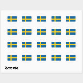 Vlag van Zweden Ronde Sticker (Vel)