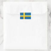 Vlag van Zweden Ronde Sticker (Tas)