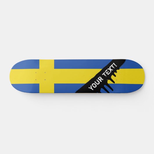 Vlag van Zweden Skateboard (Horizontaal)