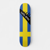 Vlag van Zweden Skateboard (Voorkant)