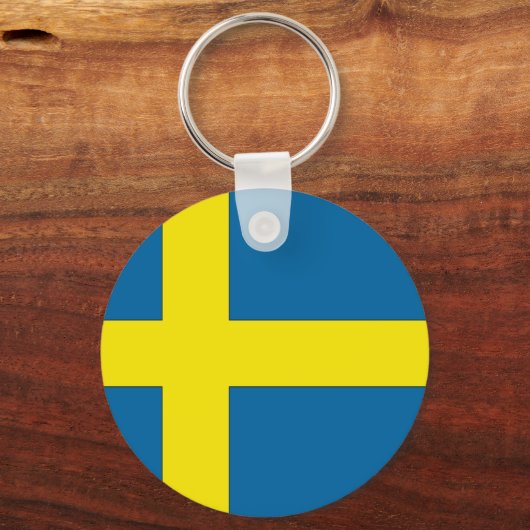 Vlag van Zweden Sleutelhanger (Voorkant)
