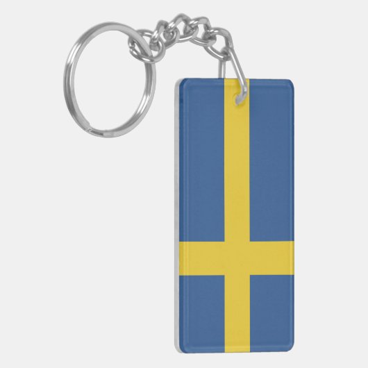 Vlag van Zweden Sleutelhanger (Voorkant Links)
