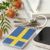 Vlag van Zweden Sleutelhanger (Voorkant Rechts)