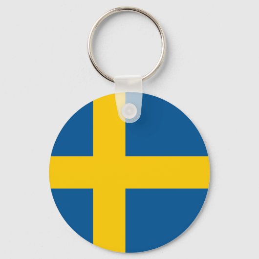 Vlag van Zweden Sleutelhanger (Voorkant)