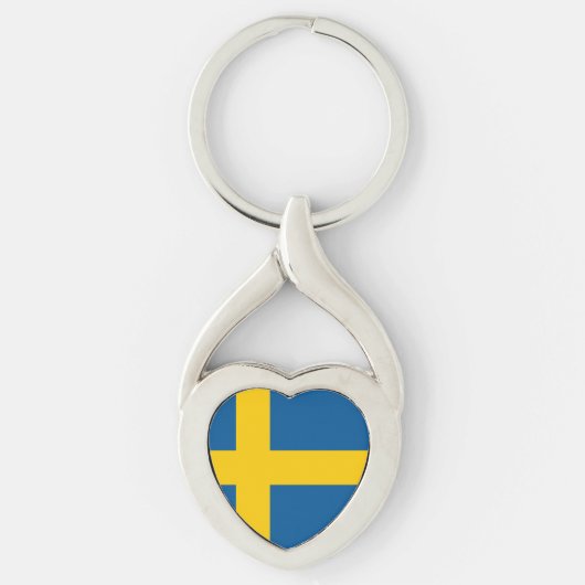 Vlag van Zweden Sleutelhanger (Voorkant)