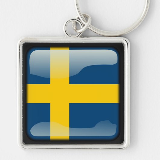 Vlag van Zweden Sleutelhanger (Voorkant)