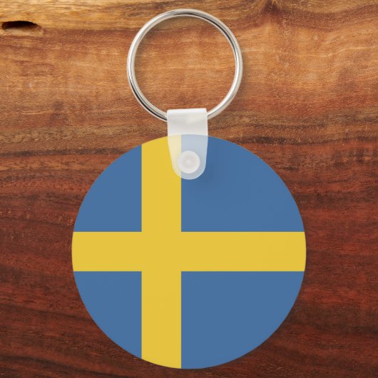 Vlag van Zweden Sleutelhanger (Voorkant)