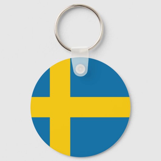 Vlag van Zweden Sleutelhanger (Voorkant)