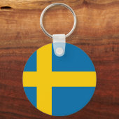 Vlag van Zweden Sleutelhanger (Voorkant)