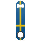 Vlag van Zweden Speed Flessenopener (Voorkant)