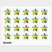 Vlag van Zweden Ster Sticker (Vel)
