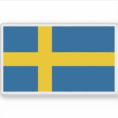 Vlag van Zweden Sticker (Voorkant)