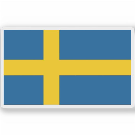 Vlag van Zweden Sticker (Voorkant)