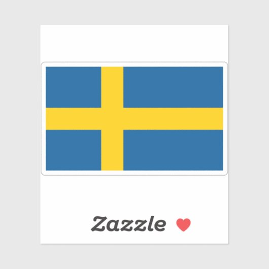 Vlag van Zweden Sticker (Vel)